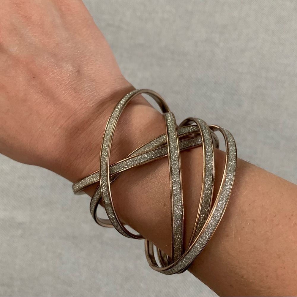 Rosegold sparkle link bracelet